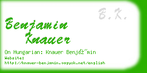 benjamin knauer business card